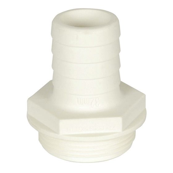 TruDesigns Polymer Plumbing Fitting – 1½" BSP Male to 1¼" Barb (32 mm)