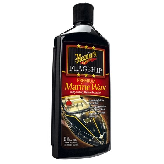 Meguiar's Premium Marine Wax 473ml – Deep Gloss & UV Protection for Fibreglass Boats