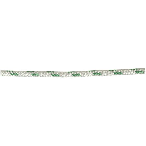 Double Braided Polyester Rope 8mm White/Green Fleck – 100m Roll