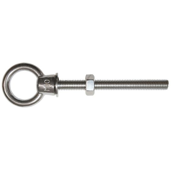 Eye Bolt with Cast Eye Nut – 12mm Thread, 120mm Length, 30mm Eye, 4500kg Breaking Strain (316 SS)