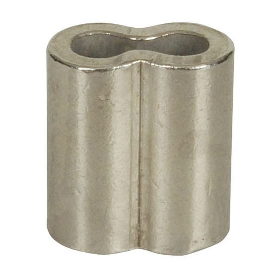 NICKEL PLATED PURE COPPER SWAGES - 4.0MM WIRE ROPE DIA
