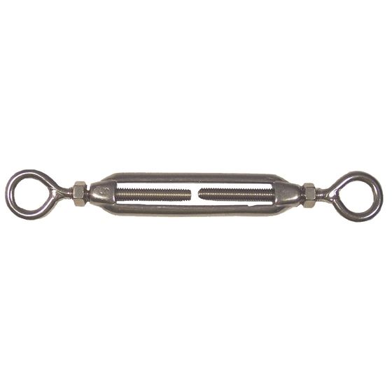 Eye to Eye M10 Turnbuckle – 316 Stainless Steel, 245–350mm, SWL 795kg