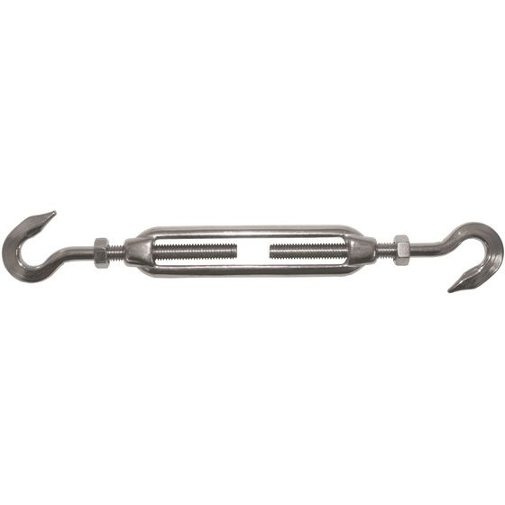 M5 Hook-to-Hook Turnbuckle – 316 Stainless Steel, SWL 130kg