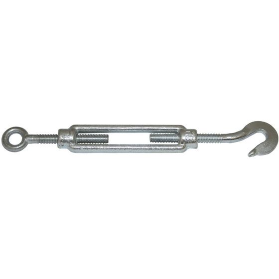 M5 Hook-to-Eye Turnbuckle – Hot-Dip Galvanised, 161–245mm