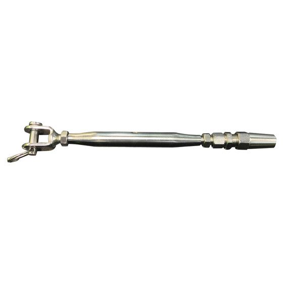 M5 Fork-to-Wire Grip Enclosed Turnbuckle – 316 SS, 3mm Collet