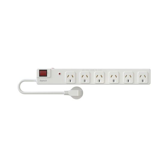 Jaycar 6-Way Surge Protected Powerboard with Switch – 90cm Cable