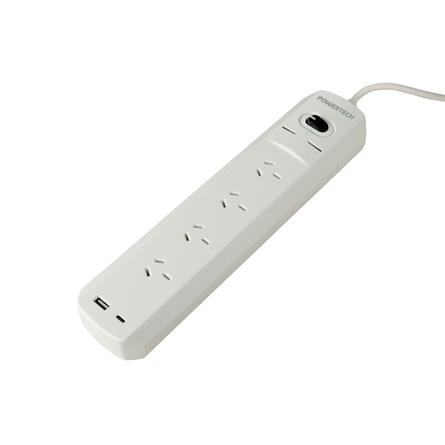4 Way Surge Protected switched power board with 1xUSB-A 1xUSB-C