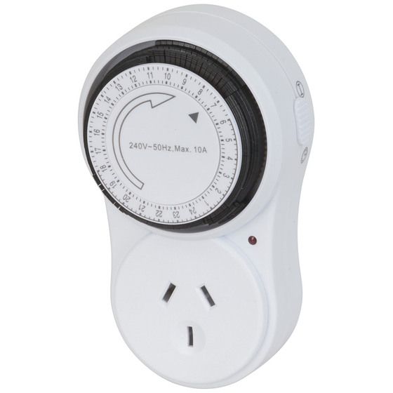 24-Hour Mechanical Timer Switch – 15-Minute Increments with Override