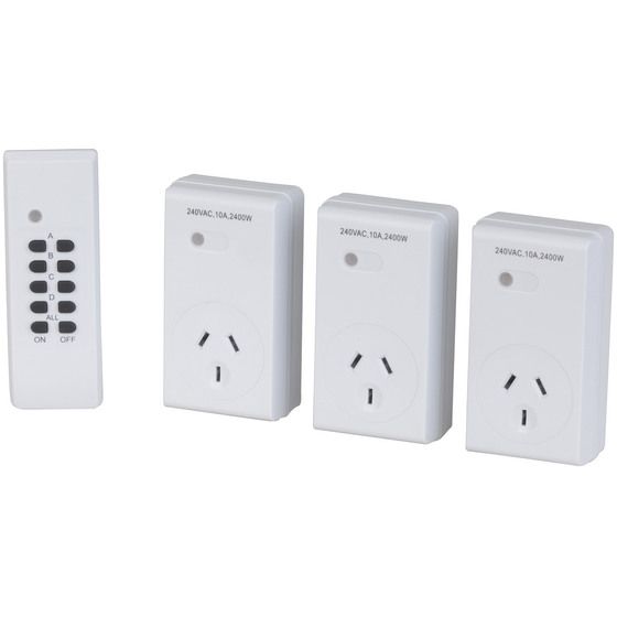 REMOTE CONTROLLED 3 OUTLET MAINS CONTROLLER