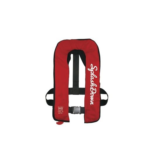 Splashdown L150 Manual Inflation PFD – Red | 150N Buoyancy | AS4758.1 Approved | One Size Fits All