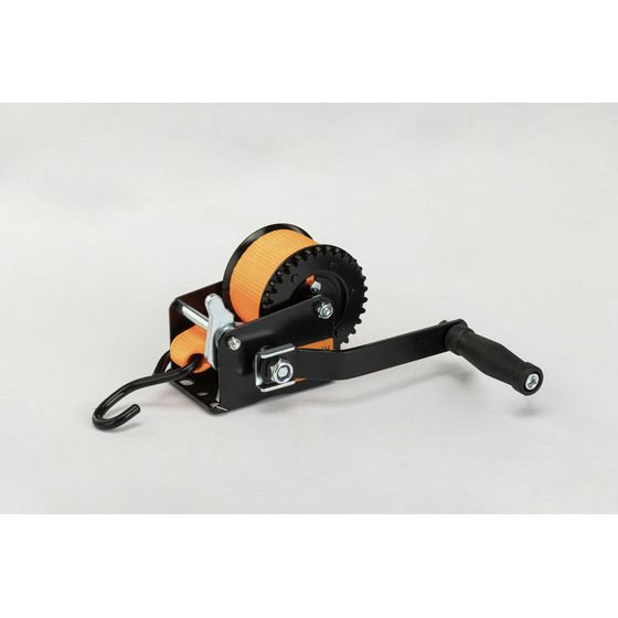 Jaycar Light Duty 300kg Manual Winch with 3.5m Nylon Webbing – Fixed Handle