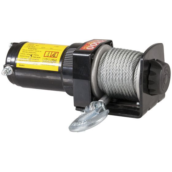 JAYCAR 1500lb (680kg) Electric Boat Winch with Wired Remote – 12m Cable, 12VDC