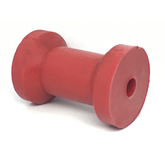 Viking 4½in Keel Roller – Soft Red Polyurethane, 17mm Bore (Model 91513)