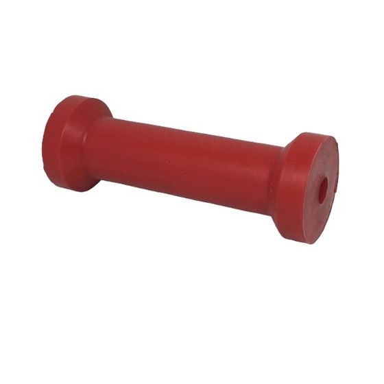 Viking 8in Keel Roller – Soft Red Polyurethane, 17mm Bore (Model 91515)