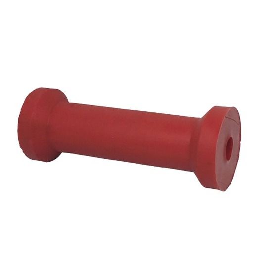 Viking 8in Keel Roller – Soft Red Polyurethane, 20mm Bore (Model 91516)