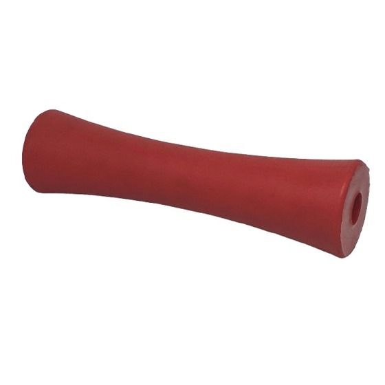 12IN CONCAVE ROLLER RED WITH 25MM BORE