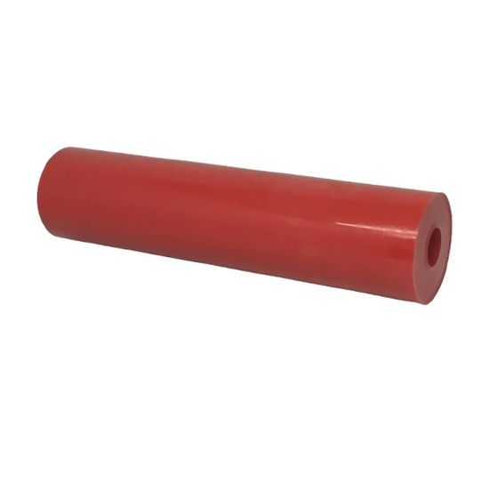 12in Flat Bilge Roller – Red Polyurethane, 25mm Bore (Viking 91531)