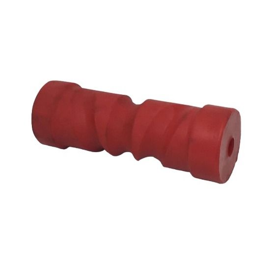 Viking 8in Self-Centring Red Polyurethane Roller – 17mm Bore (91541)