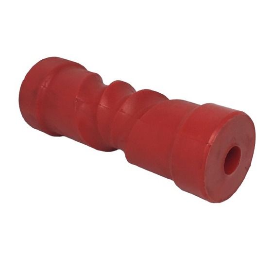 Viking 8in Self-Centring Red Polyurethane Roller – 20mm Bore (91542)