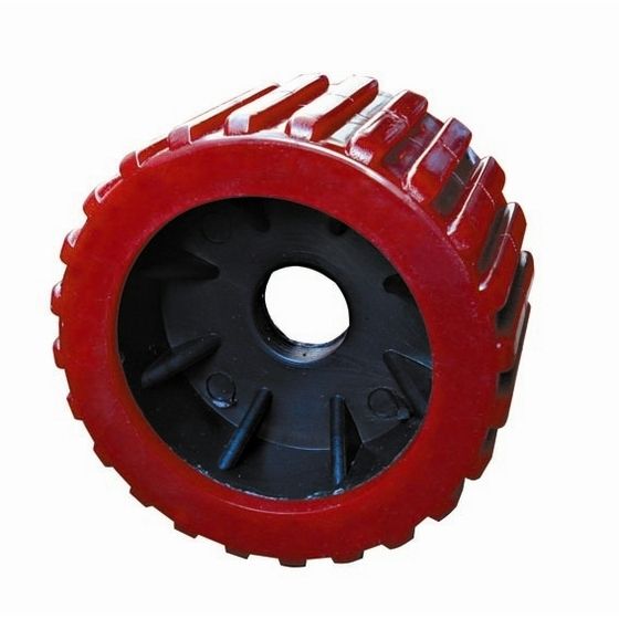 Viking 3in x 4in Wobble Roller – Red Polyurethane, 20mm Bore (Part 91104)