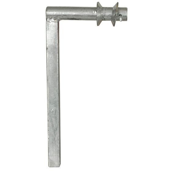 Single R/A Wobble Roller Bracket – 250mm Long Stem, Suits 25mm/26mm Wobble Rollers