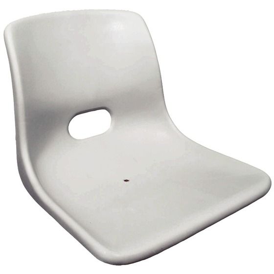 Basic Boat Seat – Grey Polypropylene Economy, 4 x No.10 Self-Tapper Mounting (Jaycar)