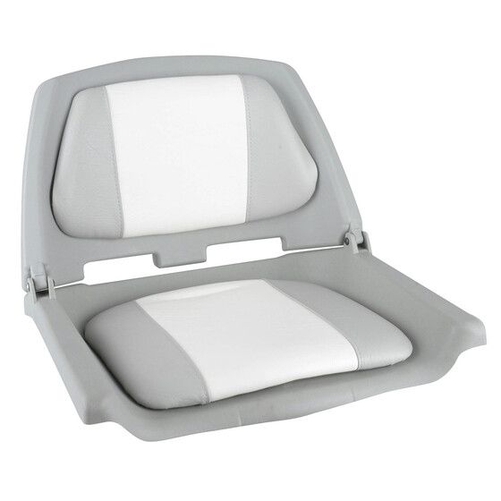Jaycar Basic Fold-Down Boat Seat – Padded Grey/White (MUA115)