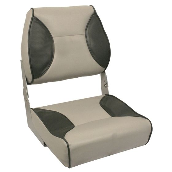 DELUXE HI BACK BOAT SEAT - GREY/CHARCOAL