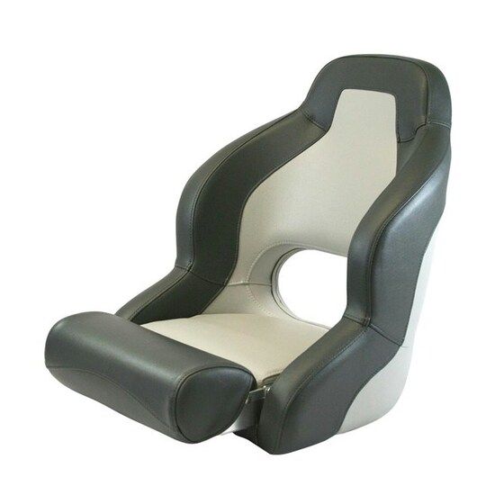 AXIS H52 Flip-Up Bolster Boat Seat – Grey / Charcoal