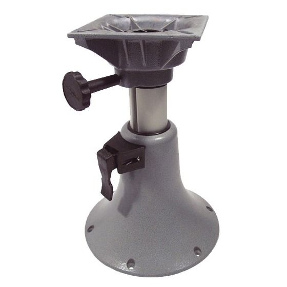 Belle Adjustable Height Boat Seat Pedestal 330–440mm – 360° Swivel, Cast Alloy Base