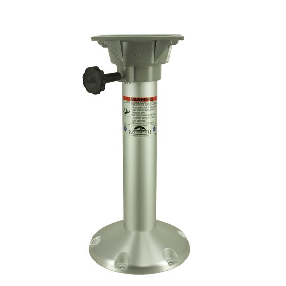Regatta Fixed 450mm Boat Seat Pedestal – Lockable Swivel Top, Silver Finish