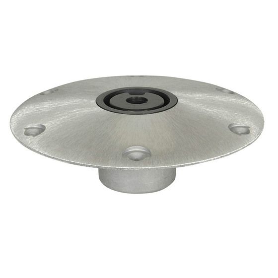 Economy Die-Cast Alloy Pedestal Base | Fits 2–3.8" Poles | 230mm Diameter