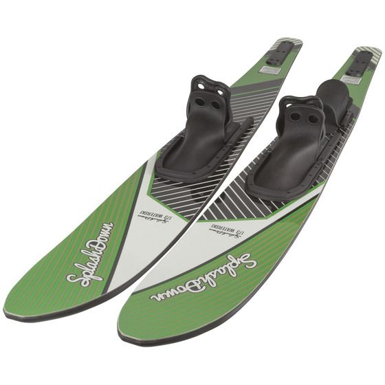 Splashdown Adult Water Skis – 1.7m Combo Pair, Multi-Laminated, Bevelled Edges
