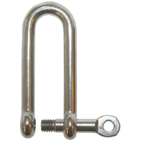 D SHACKLE - EXTRA LONG - DIA 4MM - THROAT 30MM