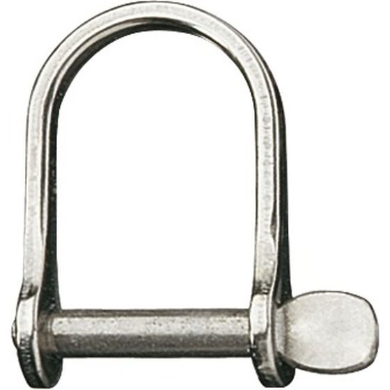 Wide Aperture D Shackle – 6mm Pin, 24mm Throat, 32mm Body, Finger Pin Opening