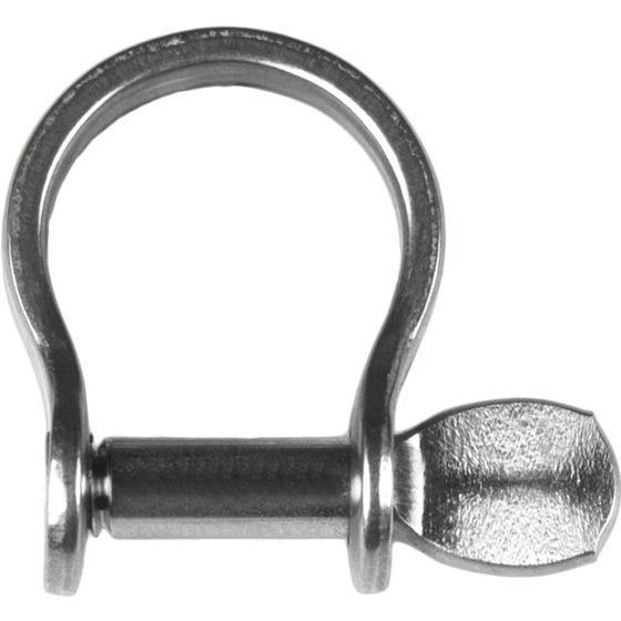 Ronstan Bow Shackle 8mm – Standard Head, Forged 316 Stainless Steel, Max Working Load 1050kg