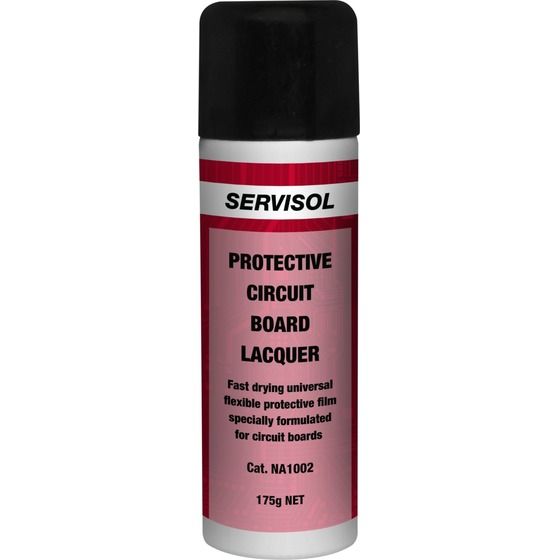 Jaycar Circuit Board Lacquer Spray – Solder-Through, Ozone Safe