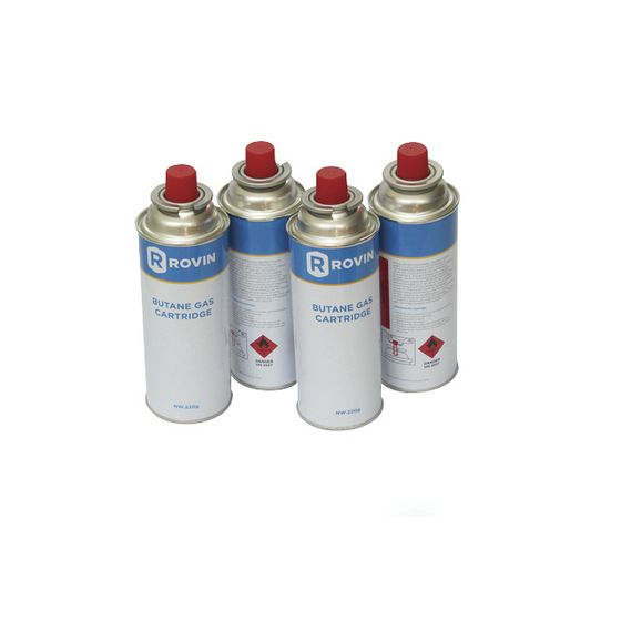 Jaycar Butane Gas Aerosol 220g Bayonet Fitting – 4 Pack for Stoves & Heaters