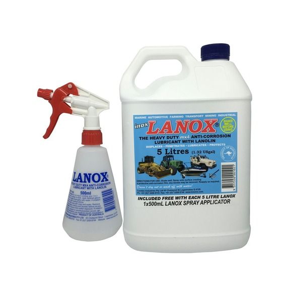 LANOX MX4 Lanolin Lubricant – 5L with Spray Applicator (Jaycar)