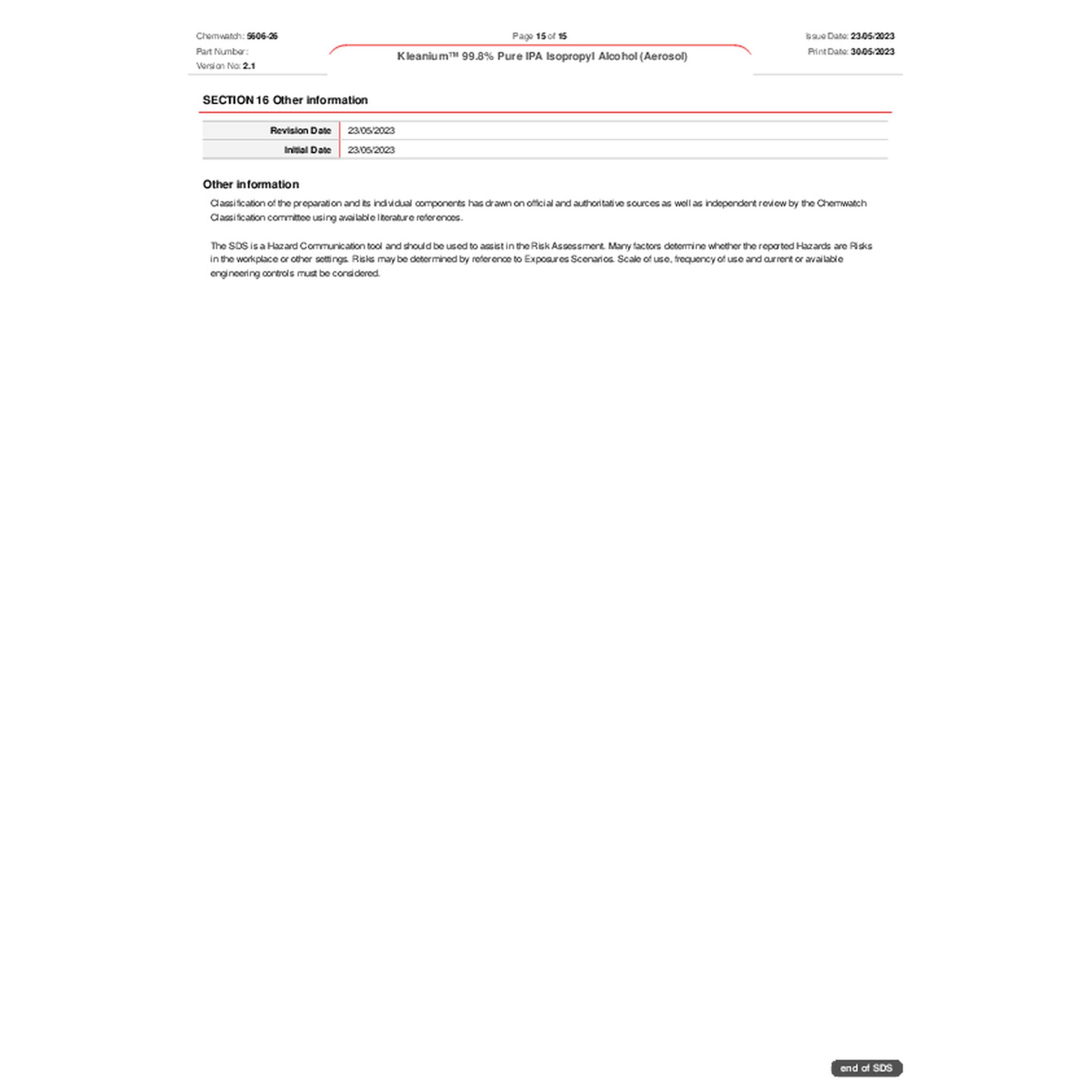Isopropyl Alcohol 99.8 Spray 250ml