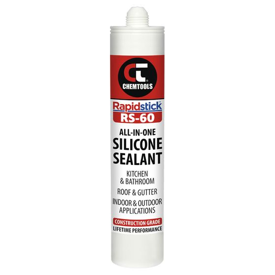 Rapidstick RS-60 Clear Silicone Sealant – Waterproof, UV-Resistant, Permanent Elasticity