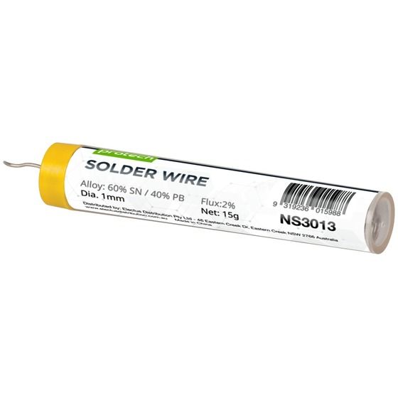Duratech 1mm Tin/Lead Resin Core Solder – 15g Hobby Tube