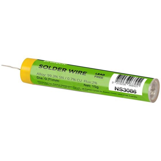 0.71MM 15G LEAD FREE SOLDER HOBBY TUBE