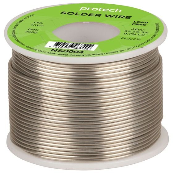 Jaycar Lead-Free Tin/Copper Solder Wire – 1mm, 200g Roll