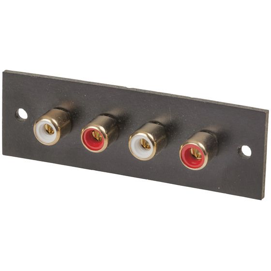 Jaycar 4 Way Phenolic RCA Socket – Gold Plated, Electrically Isolated