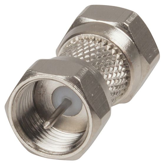 F59 Adaptor Male to Male – Nickel Plated | Jaycar