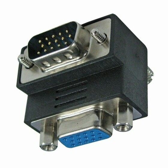VGA Plug to Socket 90° Down Right-Angle Adaptor | Jaycar