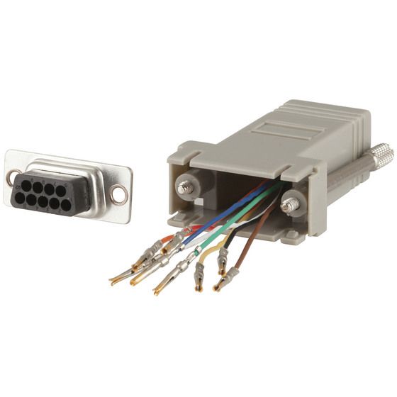 Jaycar D9 Female to RJ45 Computer Adaptor – Socket Type