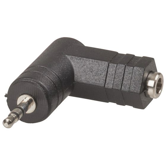 ADAPTOR 3.5MM SOCKET - 2.5MM STEREO PLUG RIGHT ANGLE