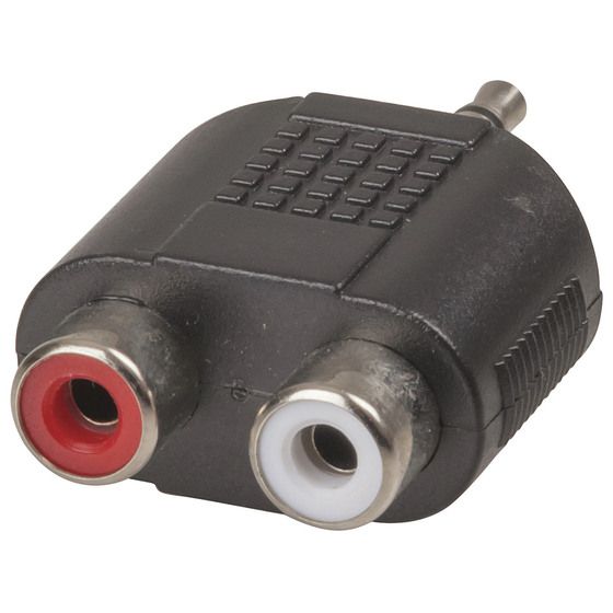 3.5mm Stereo Plug to 2 RCA Sockets Adaptor | JAYCAR